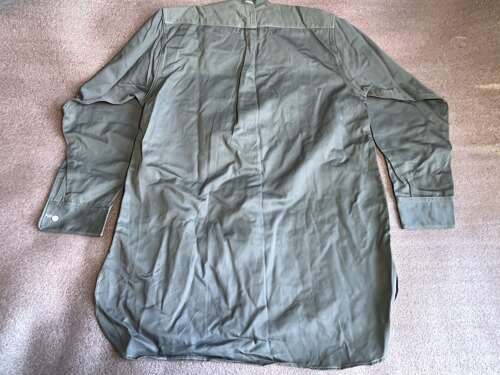 11) Unusual Late WW2 Early Post War RAF Full Button Front Collarless Shirt
