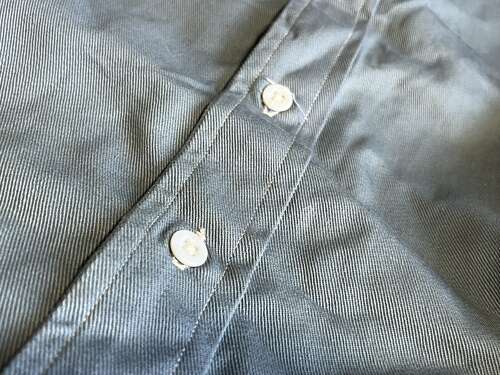 11) Unusual Late WW2 Early Post War RAF Full Button Front Collarless Shirt