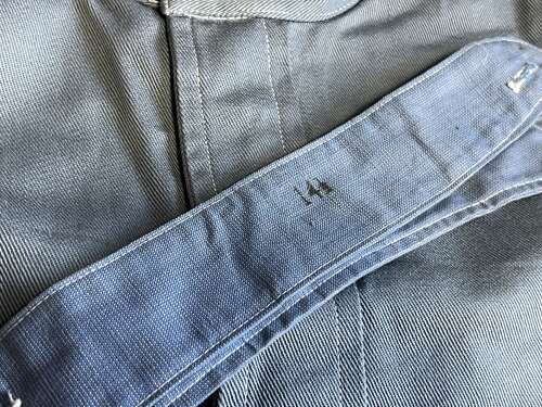 11) Unusual Late WW2 Early Post War RAF Full Button Front Collarless Shirt