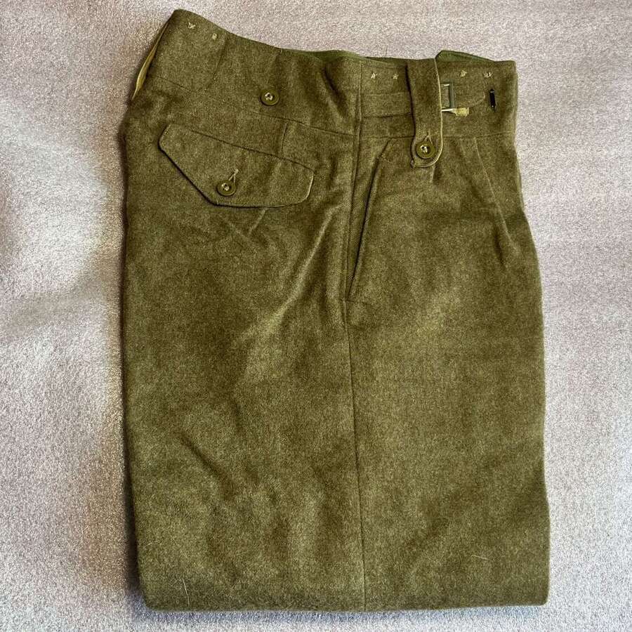 45) Excellent Clean Original British Army 1949 Pattern Battledress Trousers 1955