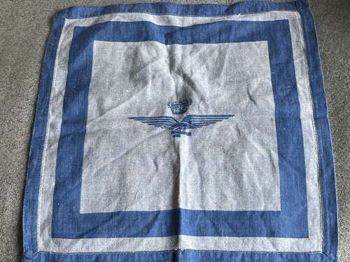 98) Original WW2 Fascist Italian Air Force Large Heavy-Duty Cotton Napkin, Table Mat?