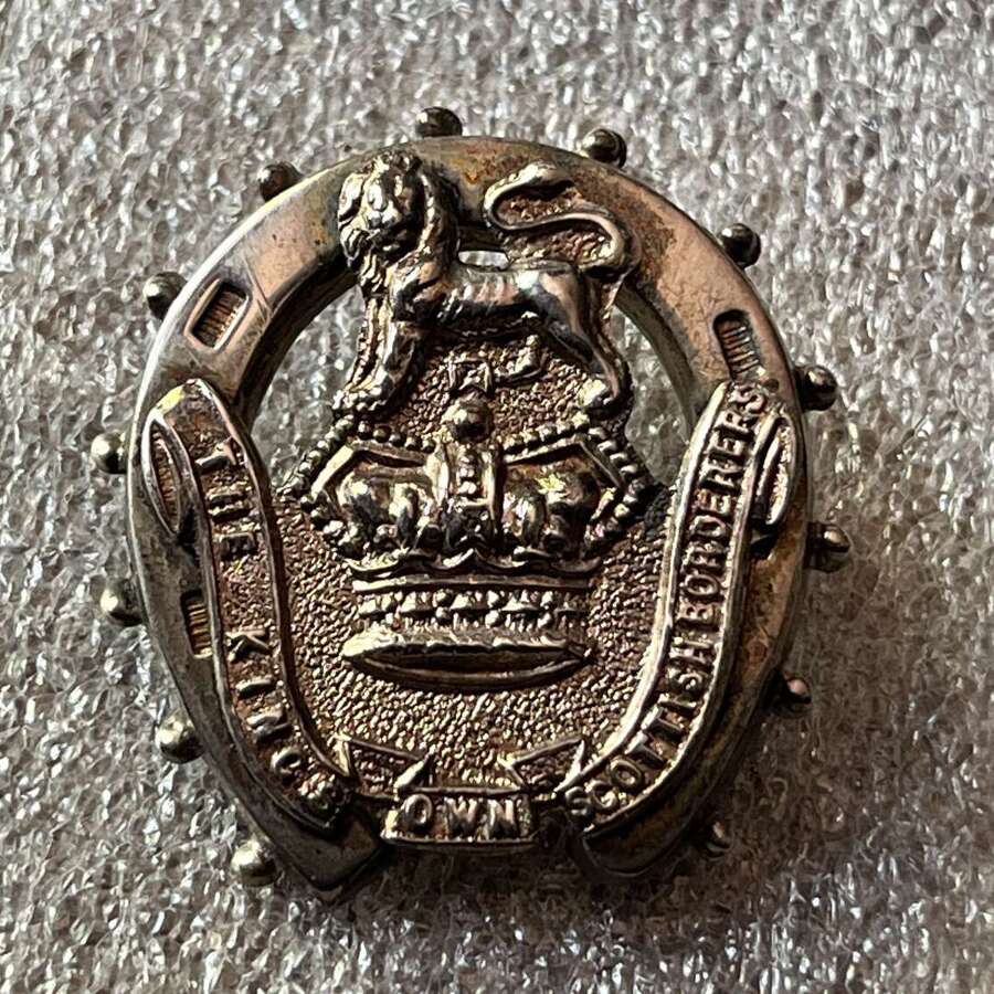 118) Original Victorian Kings Own Scottish Borderers Sweetheart Brooch Hallmarked 1899