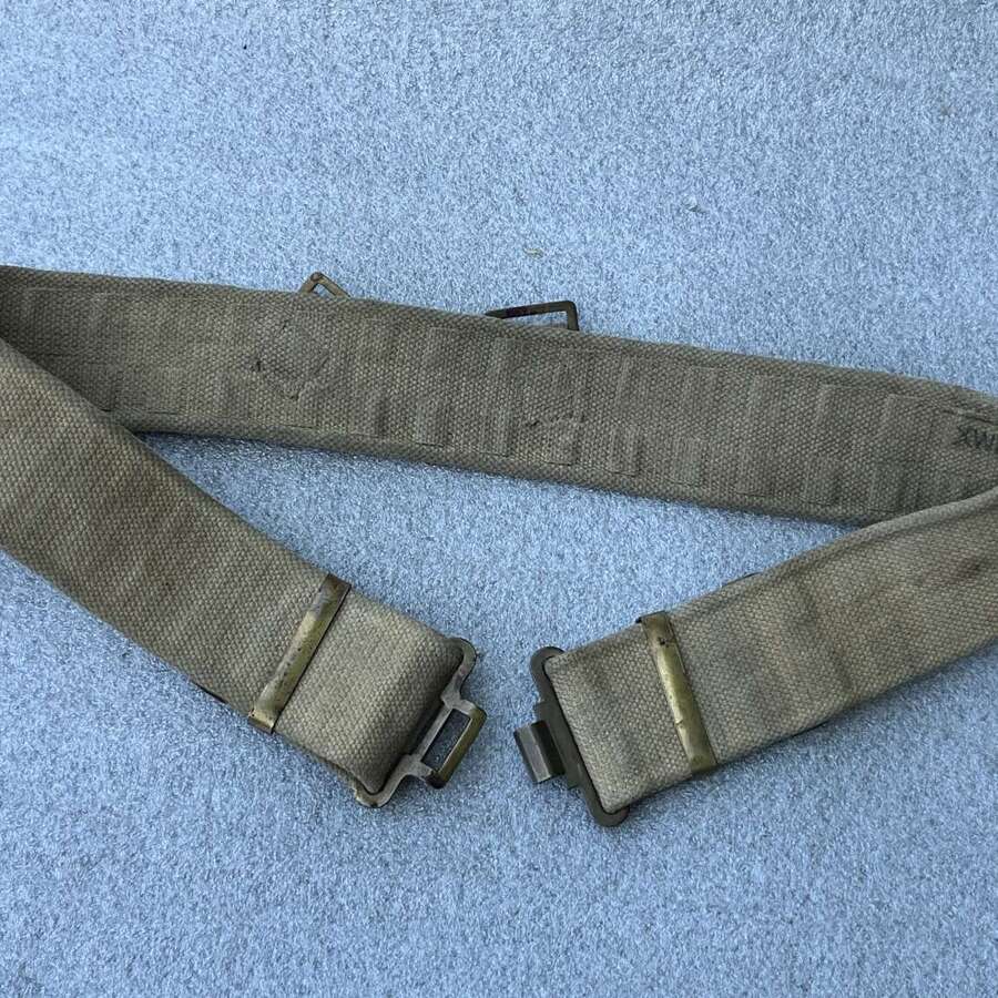 43) Good Used Original1937 Pattern Webbing Waist Belt Dated 1972