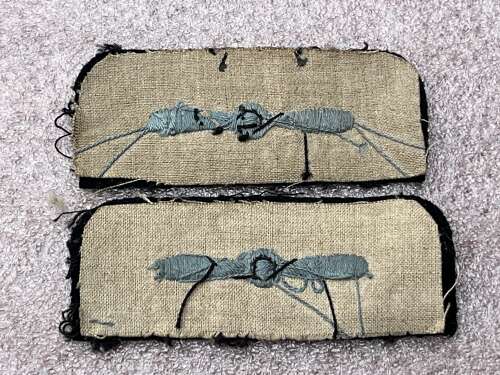 104) Excellent Original Uniform Removed WW2 RAF Leading Aircraftsman Cloth Insignia Pair