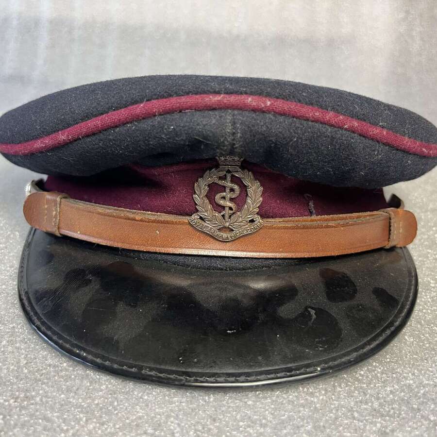 5) Excellent Original 1950s Royal Army Medical Corps Officers Dress Cap