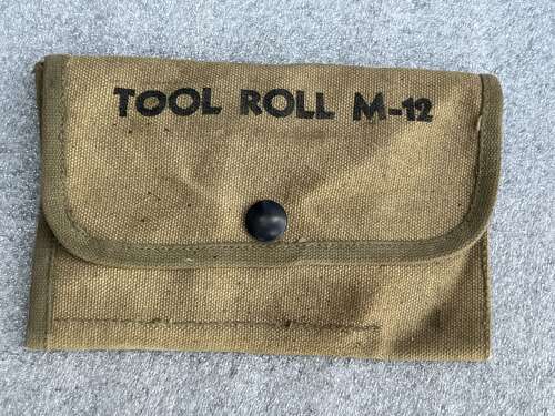 96) Excellent Original WW2 US Army Empty Weapons Tool Roll M-12