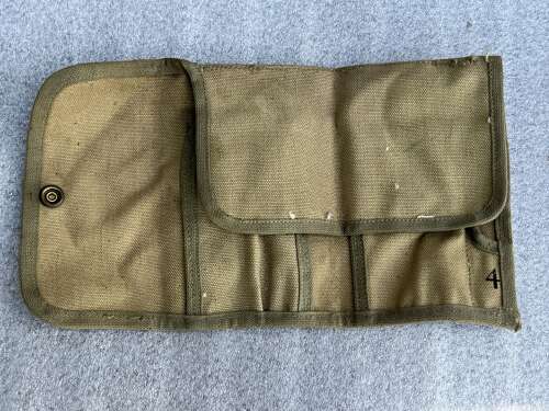 96) Excellent Original WW2 US Army Empty Weapons Tool Roll M-12