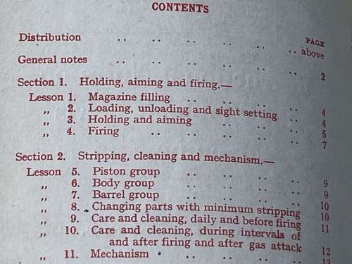 126) Excellent Original WW2 Instructional Notes On The .300-Inch Lewis Machine Gun 1940
