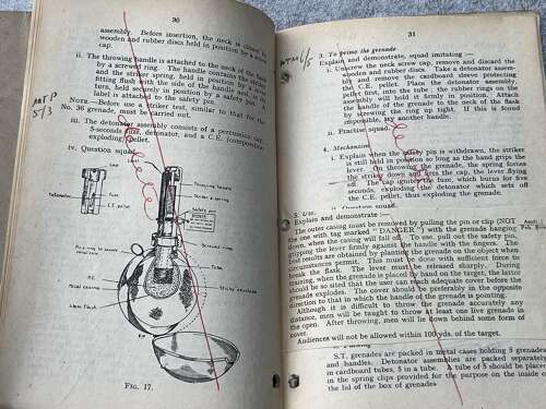 131) Excellent Original WW2 Small Arms Training Pamphlet Vol I No 13 Grenade 1943