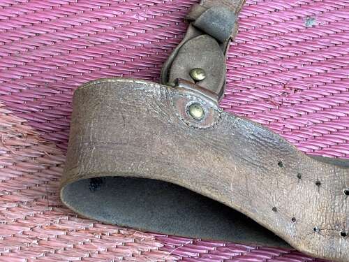 18) Tatty Worn Original Victorian Officers Sam Brown With Whistle Pouch