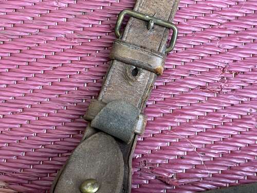 18) Tatty Worn Original Victorian Officers Sam Brown With Whistle Pouch