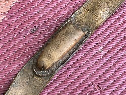 18) Tatty Worn Original Victorian Officers Sam Brown With Whistle Pouch