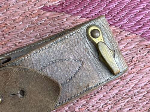 18) Tatty Worn Original Victorian Officers Sam Brown With Whistle Pouch