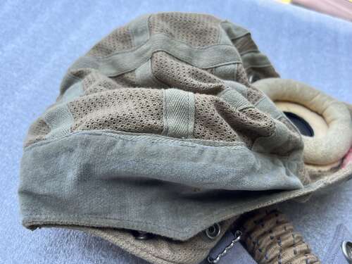 29) Lovely Late Pattern RAF E-Type Khaki Aertex Large Size Flying Helmet Fully Wired