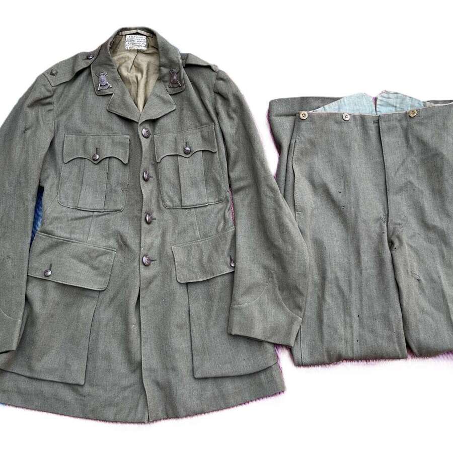 33) Original Named WW1 Hampshire Yeomanry Carbiniers Officers SD Jacket & Trousers 1918