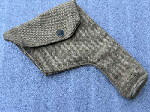 35) Very Nice Clean Original Unissued Indian Made P37 Web Pistol Holster Col 1942.