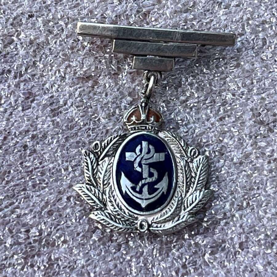 104) Lovely Quality Original WW1 WW2 Silver & Enamel Royal Navy Sweetheart Brooch