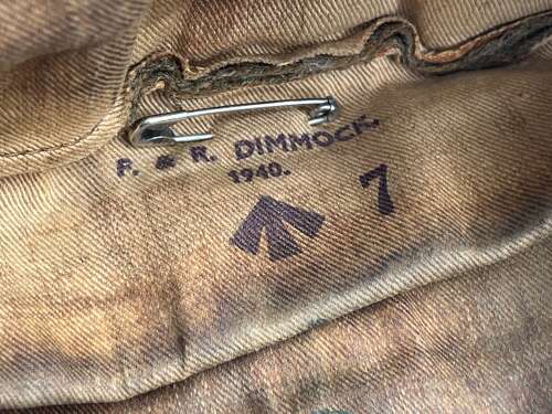 4) Good Used Original WW2 British Army FS Cap & Badge The Hertfordshire Regiment 1940
