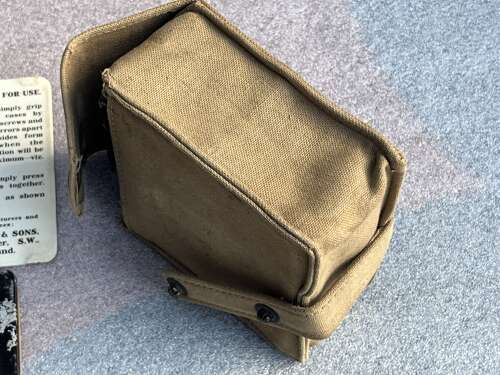22) Nice Original WW1 British Army Officers Lifeguard Pocket Periscope With Case & Spares