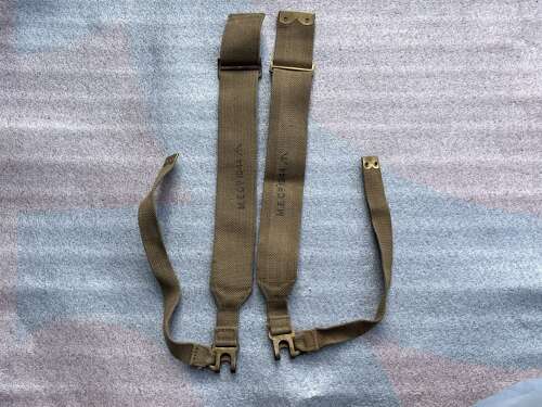 64) Totally Mint Unissued Matching Pair of Small Pack & Large Pack L-Straps MECo 1944