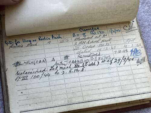 70) Original Unresearched WW2 Soldiers Service & Pay Book 10592175 F.H.Parker REME