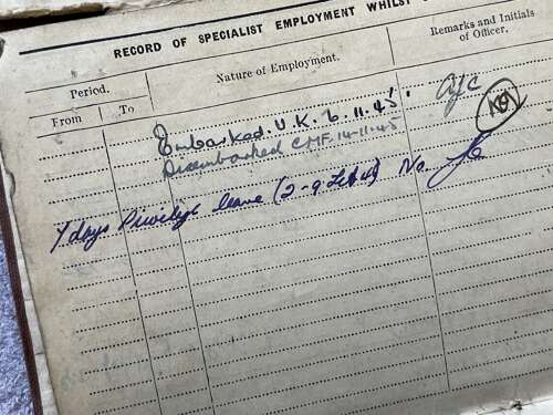 70) Original Unresearched WW2 Soldiers Service & Pay Book 10592175 F.H.Parker REME