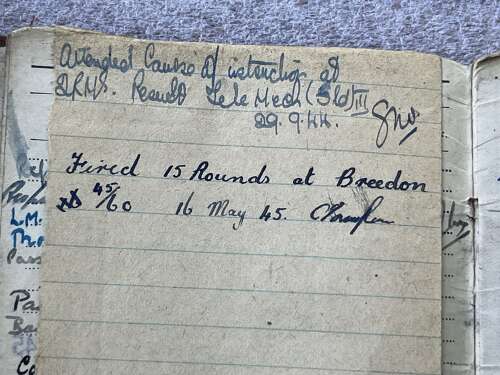 70) Original Unresearched WW2 Soldiers Service & Pay Book 10592175 F.H.Parker REME