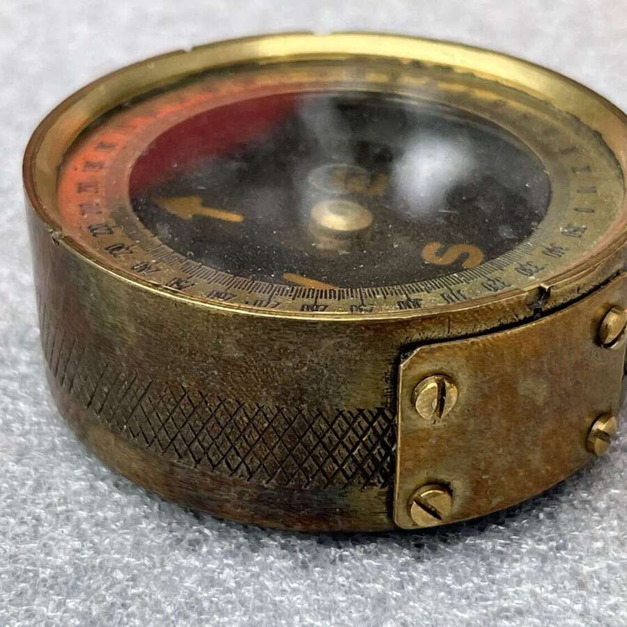 92) Excellent Original WW2 Indian Made MKII Marching Compass 1944