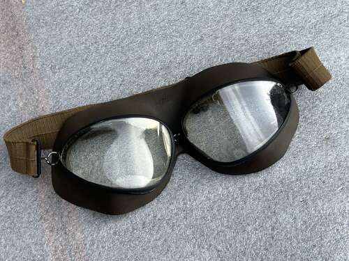 95) Excellent Original 1930s Spanish Civil War Mira Goggles Used By Luftwaffe Etc