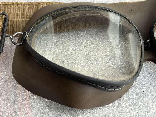 95) Excellent Original 1930s Spanish Civil War Mira Goggles Used By Luftwaffe Etc