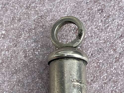 123) Excellent Original WW2 British Army Tube Whistle Dated 1939