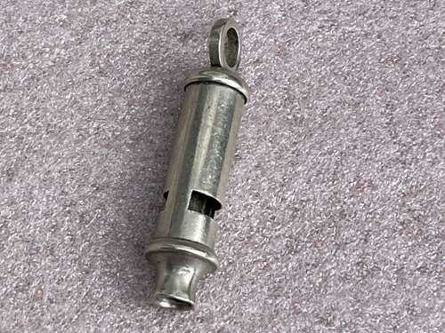 123) Excellent Original WW2 British Army Tube Whistle Dated 1939