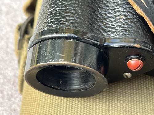 140) Lovely Original WW2 British Army 6x30 Binoculars 1943 & P37 Webbing Case